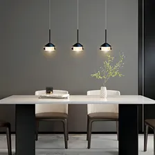Luminária pendente moderna Ilucezzo, luminária pendente LED preta Foto mini 2
