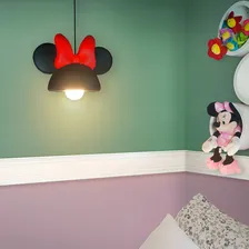 Luminária Pendente Orelha Minnie Preto 1xe27 - Usare Foto mini 3