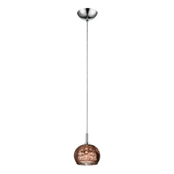 Luminária Pendente Plafon Cobre Cristal Soho Bella 13x16cm Foto 1