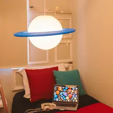Luminária Pendente Saturno Usare Azul Foto mini 4