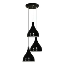 Luminaria Pendente Tripla Para Mesa De Jantar - Quarto Sala Estrutura Marrom Foto mini  3