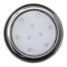 Luminária Piscina Led Ø80mm 9w Cromado Azul /  St1849 Foto mini 4