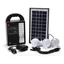 Luminaria Placa Solar Lanterna Usb 3 Lampadas Emergencia Foto  mini 1
