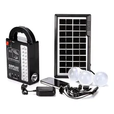Luminaria Placa Solar Lanterna Usb 3 Lampadas Emergencia Foto mini  2