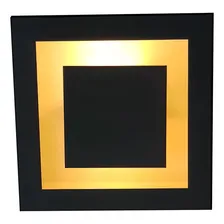 Luminária Plafon Embutir Luz Indireta Branco Com Preto 35x35 110v/220v (bivolt) Foto mini 4