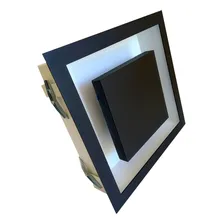 Luminária Plafon Embutir Luz Indireta Branco Com Preto 35x35 110v/220v (bivolt) Foto mini  2