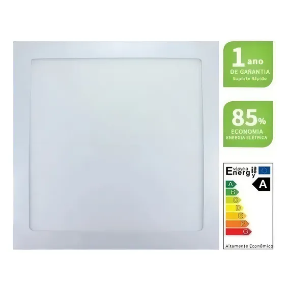 Luminaria Plafon Led 25w Embutir 30x30 Quadrado Branco Frio Cor Branco Quente 110V/220V (Bivolt) Foto 1