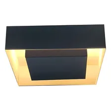 Luminária Plafon Luz Indireta Sobrepor 30x30cm 4 Lâmp Preto 110V/220V Foto mini 1