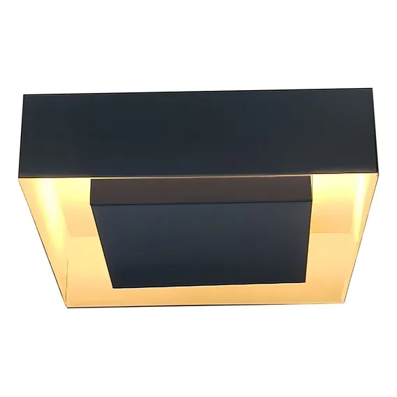 Luminária Plafon Luz Indireta Sobrepor 30x30cm 4 Lâmp Preto 110V/220V Foto 1