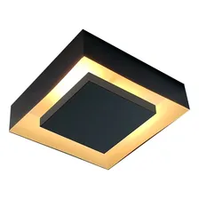 Luminária Plafon Luz Indireta Sobrepor 30x30cm 4 Lâmp Preto 110V/220V Foto mini 2