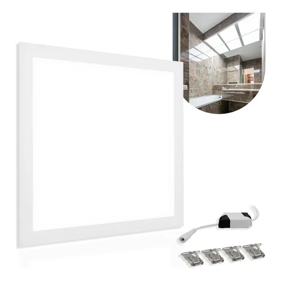 Luminária Plafon Painel Led 40w Embutir 40x40 Branco Frio Foto 1