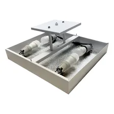 Luminária Plafon Pendente Luz Indireta P/ 4 Lâmp 45x45 Br Cor Branco Bivolt Foto mini  3