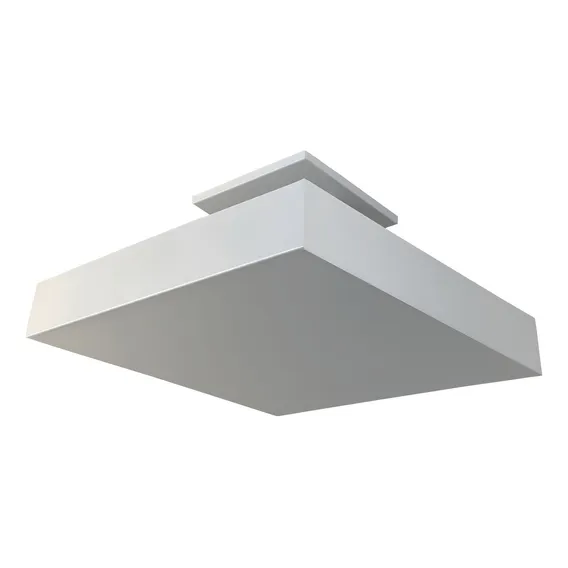 Luminária Plafon Pendente Luz Indireta P/ 4 Lâmp 45x45 Br Cor Branco Bivolt Foto 1
