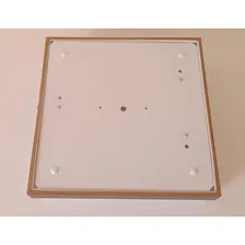 Luminária Plafon Sobrepor Madeira Acrílico 20x20 Franja Mdf Foto mini 4