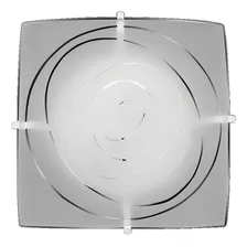 Luminaria Plafon Vidro Sobrepor Elipse Quadrado Com Bocal Foto mini 1