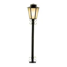 Luminária Poste Jardim Colonial Sextavado P5 Preto Foto mini 1