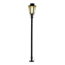 Luminária Poste Jardim Colonial Sextavado P9 Preto Foto mini 1