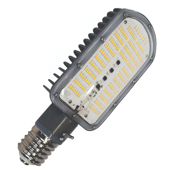 Luminária Pública Street Led 60w E40 3000k Glight Postes Estrutura Amarelo 220v Foto 1