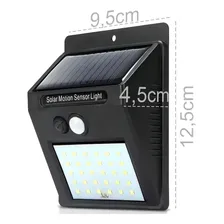 Luminária Solar Arandela Kit 2 - 30 Led Sensor De Presença Foto mini 4