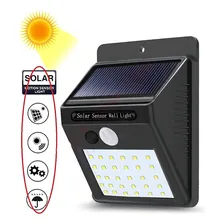 Luminária Solar Arandela Kit 2 - 30 Led Sensor De Presença Foto mini  2