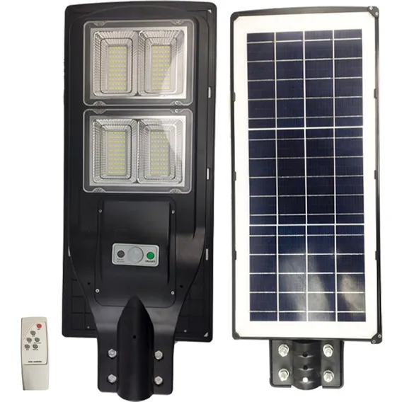 Luminaria Solar Poste 240w Led Controle E Sensor Timer Foto 1