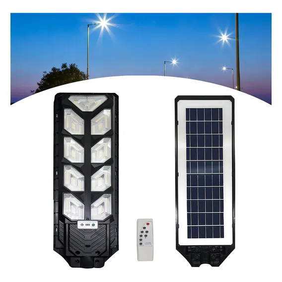 Luminária Solar Pública Poste Rua Led 450w Com Sensor Foto 1