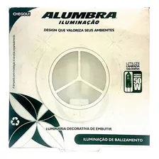 Luminária Spot Embutir Branco Redonda Vidro Fosco Alumbra Foto mini 2