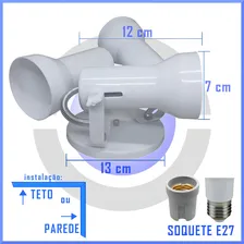 Luminaria Spot Led Sobrepor Tres Lampada Par 20 Soft Cor Prateado 110V/220V Foto mini 4
