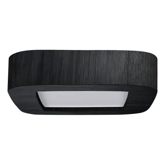 Luminária Teto Madeira Led Arredondado18w Bivolt Preto Foto 1