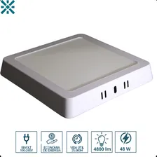 Luminária Teto Painel Plafon Led Sobrepor Quadrado 12w 6500k Foto mini 4