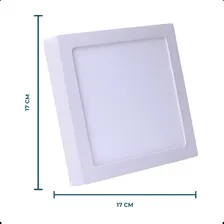 Luminária Teto Painel Plafon Led Sobrepor Quadrado 12w 6500k Foto mini 3
