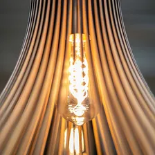 Luminária Teto Tipo Pendente Em Mdf - Completa Foto mini 3