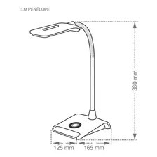 Luminária Tlm Flex Bivolt Mesa Led Taschibra Branco 6500k Foto mini 2