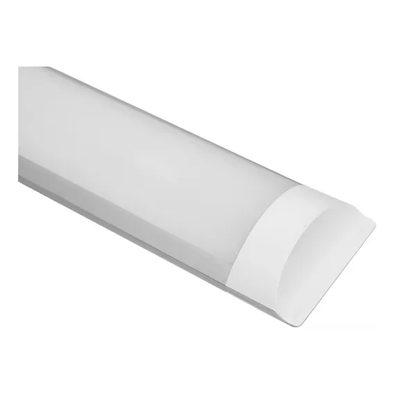 Luminaria Tubular Led Sobrepor Slim 36w 120cm Calha Estrutura Branco/ Branco Frio Foto 1