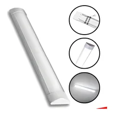 Luminária Tubular Sobrepor Led Linear 60cm 18w Branco Frio Foto mini 4