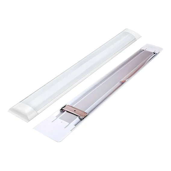 Luminária Tubular Sobrepor Led Linear 60cm 18w Branco Frio Foto 1