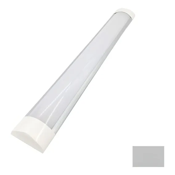 Luminária Tubular Sobrepor Led Slim 36w Branco Neutro 120cm 110v/220v Foto 1