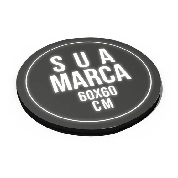 Luminoso Personalizado Redondo - Sua Marca 60x60cm Foto 1