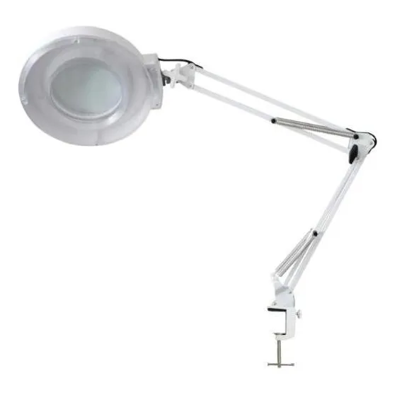 Lupa Articulada 10x Bivolt Com Fixador Para Bancada 126 Leds Foto 1