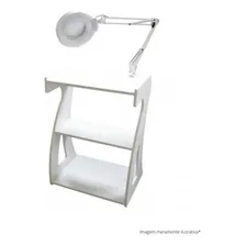 Lupa Articulada 10x Bivolt Com Fixador Para Bancada 126 Leds Foto mini  2