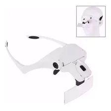 Lupa Cabeça Branca Profissional 2 Leds 5 Lentes Leitura Foto mini 3