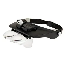 Lupa Cabeça Led Profissional 4 Lentes Solver Slc-1009 Foto mini 3