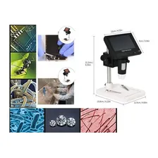 Lupa Conta-fio Microscópio Eletr. Digital 1000x Usb Tela 4.3 Cor Preto Foto mini  2