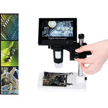 Lupa Conta-fio Microscópio Eletr. Digital 1000x Usb Tela 4.3 Cor Preto Foto mini 4