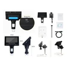 Lupa Conta-fio Microsc贸pio Eletr. Digital 1000x Usb Tela 4.3 Cor Preto Foto mini 3