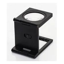 Lupa Conta-fios 10x Metal + Escala + Bolsa Em Couro + Led Foto mini 1