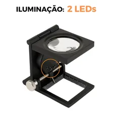 Lupa conta-fios aumento 5X metal led Solver SLF-130M Foto mini 3