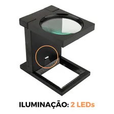 Lupa conta fios led Solver SLF-190 2x 90mm dobrável Foto mini 4