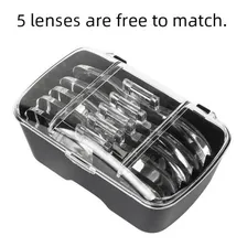 Lupa De Cabeça Profissional 2 Super Leds +5 Lentes Muito Boa Foto mini 3