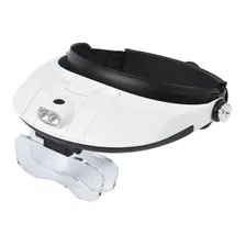 Lupa De Cabeça Profissional 2 Super Leds +5 Lentes Muito Boa Foto mini 4
